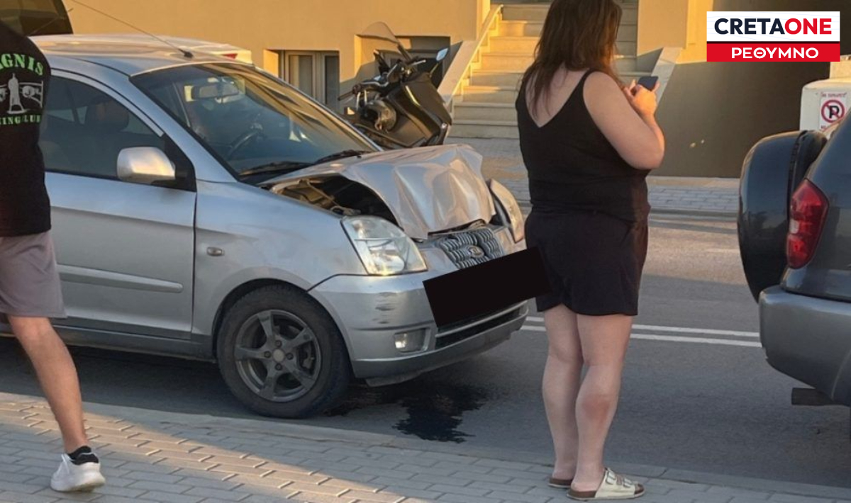 Ρέθυμνο: Τροχαίο ατύχημα στην παραλιακή – Συγκρούστηκαν δύο οχήματα (φώτο)