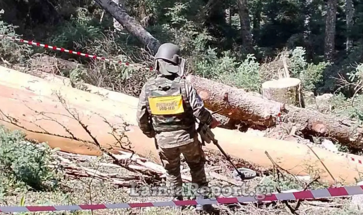 Ευρυτανία: Εντοπίστηκε χειροβομβίδα σε δάσος έξω από το χωριό Νόστιμο