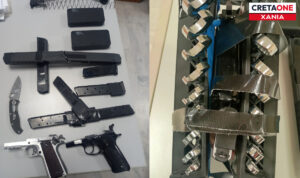 Χανιά: Τον έκαναν «τσακωτό» στο αεροδρόμιο με όπλα και χρυσαφικά – Τα έκρυβε στις βαλίτσες του (φώτο)