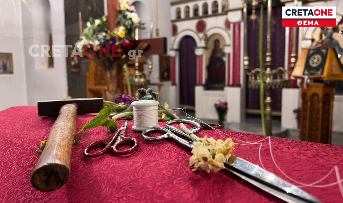 Ο Επιτάφιος-στολίδι στο Μαρμακέτο: Το μοναδικό πασχαλινό έθιμο με τις χιλιάδες «βιόλες» του Λασιθίου