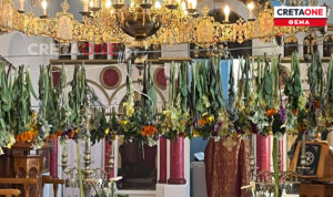 Ο Επιτάφιος-στολίδι στο Μαρμακέτο: Το μοναδικό πασχαλινό έθιμο με τις χιλιάδες «βιόλες» του Λασιθίου