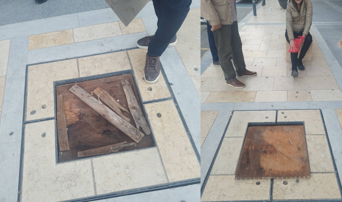 Ηράκλειο: Ακόμη ένας τραυματισμός πολίτη από τις κακοτεχνίες της πόλης – Δείτε εικόνες