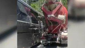 Τροχαίο στην Κέρκυρα: Λεωφορείο με τουρίστες συγκρούστηκε με μπετονιέρα (φώτο)