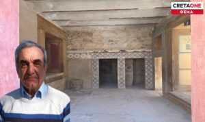 Κνωσός: Ένας χρόνος χωρίς την τοιχογραφία στην Κνωσό – Ξεναγοί δείχνουν το μνημείο με φωτογραφίες Α4