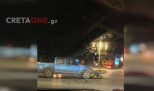 Ηράκλειο: Σοβαρό τροχαίο στην παραλιακή – Ένας τραυματίας