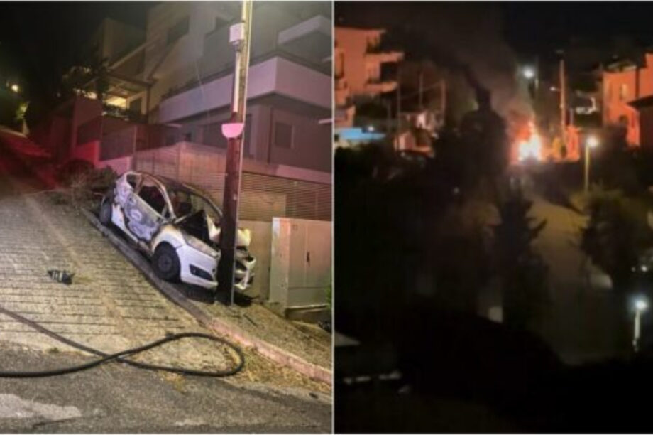Βούλα: Φλεγόμενο ΙΧ προσέκρουσε σε κολόνα της ΔΕΗ