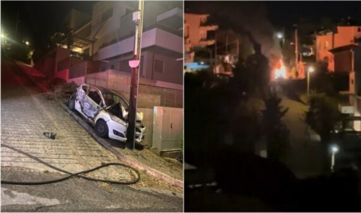 Βούλα: Φλεγόμενο ΙΧ προσέκρουσε σε κολόνα της ΔΕΗ