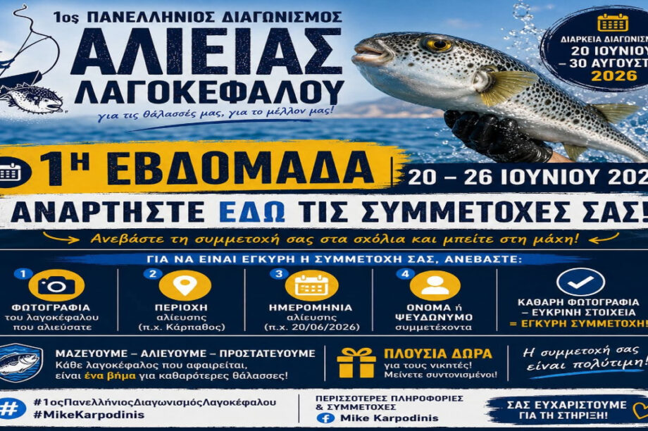 Κινητοποίηση αλιέων να καθαρίσουν τις θάλασσες από λαγοκέφαλους (βίντεο)