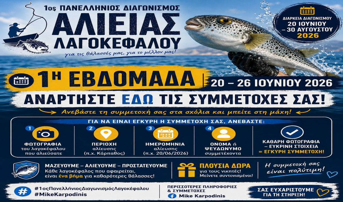 Κινητοποίηση αλιέων να καθαρίσουν τις θάλασσες από λαγοκέφαλους (βίντεο)