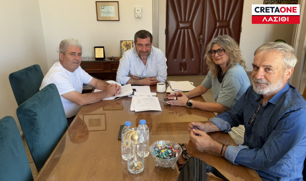 Ενημερωτική συνάντηση στο γραφείο Αντιπεριφερειάρχη Λασιθίου για τη μελέτη του Φράγματος Κρούστα