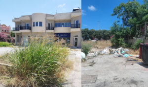 Ηράκλειο: «Χάθηκε» το κτίριο του Κτηματολογίου στα χόρτα και τα σκουπίδια – Δείτε εικόνες
