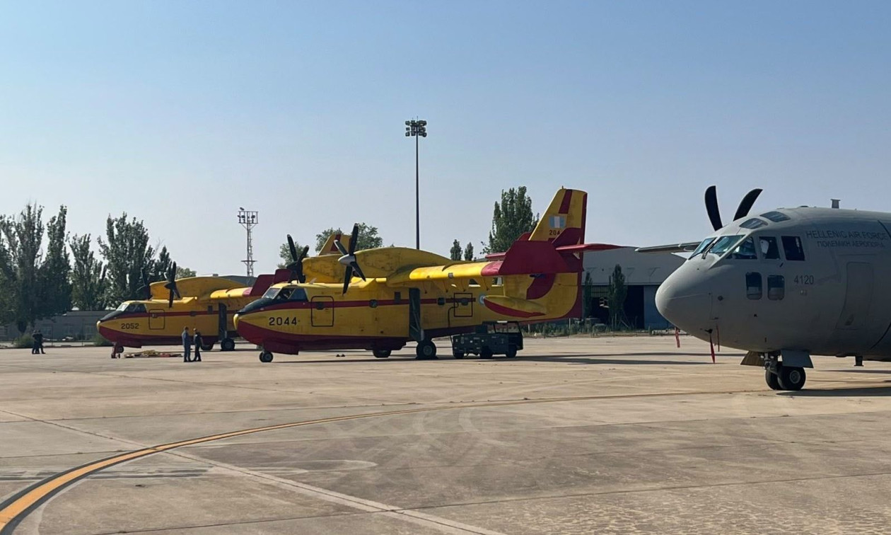 Τα ελληνικά Canadair στις mega φωτιές στην Ισπανία