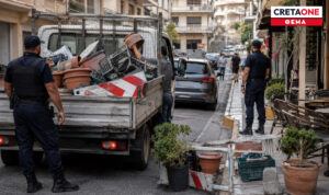 «Δύο με τρία φορτηγά με καφάσια και γλάστρες μαζεύει κάθε εβδομάδα η Δημοτική Αστυνομία» – Επαιτεία, πρόχειροι καταυλισμοί και τραπεζοκαθίσματα»