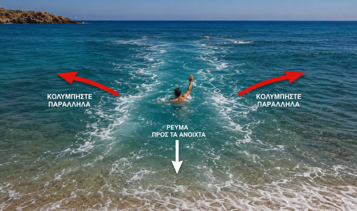 Τι πρέπει να κάνετε αν σας παρασύρει θαλάσσιο ρεύμα