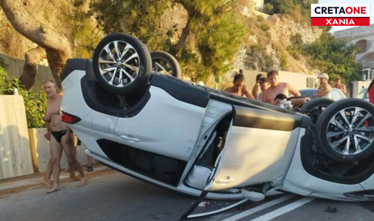 Χανιά: Υπό την επήρεια αλκοόλ ο 68χρονος που αναποδογύρισε το αυτοκίνητό του στον Καλαθά