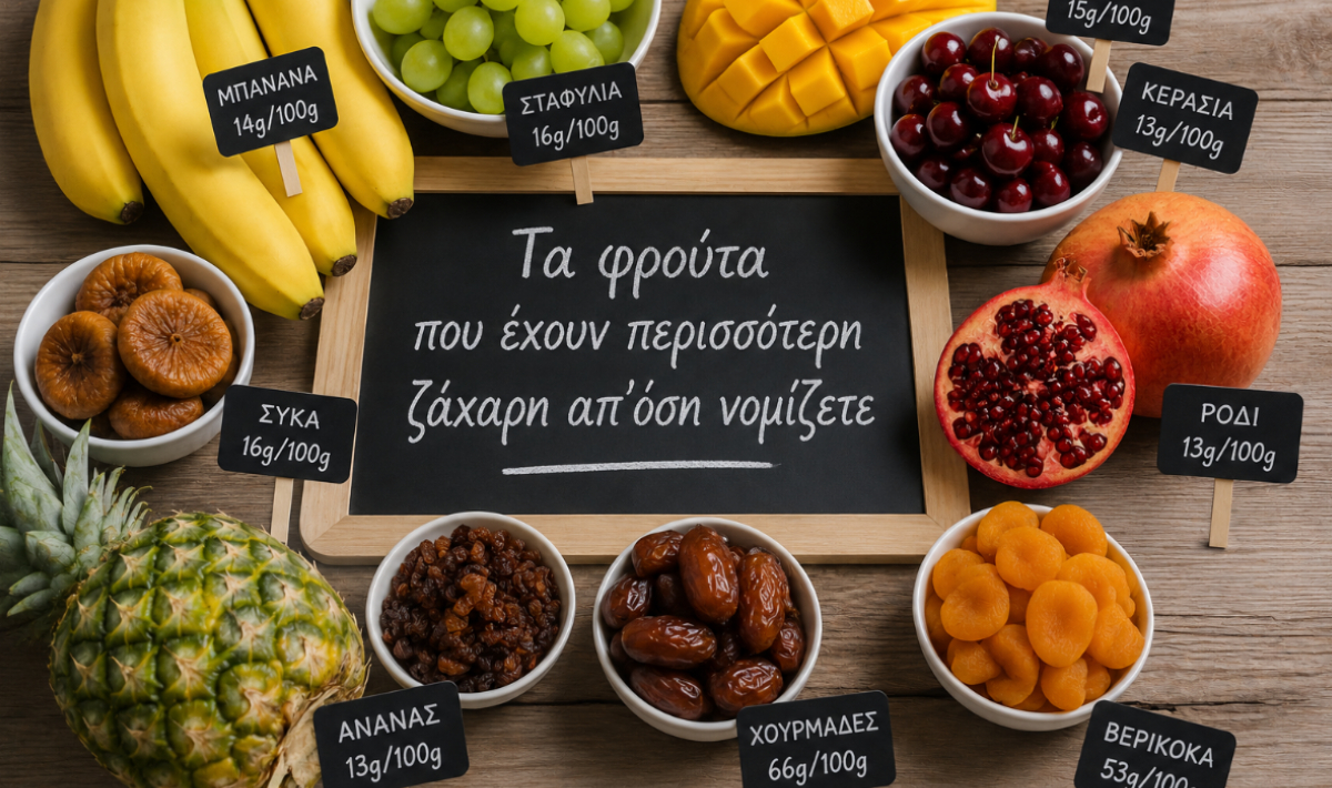Τα φρούτα που έχουν περισσότερη ζάχαρη απ’ όση νομίζετε