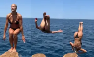 Ιωάννα Τούνη: Η εντυπωσιακή βουτιά στην Πάρο που «έριξε» το Tiktok (βίντεο)