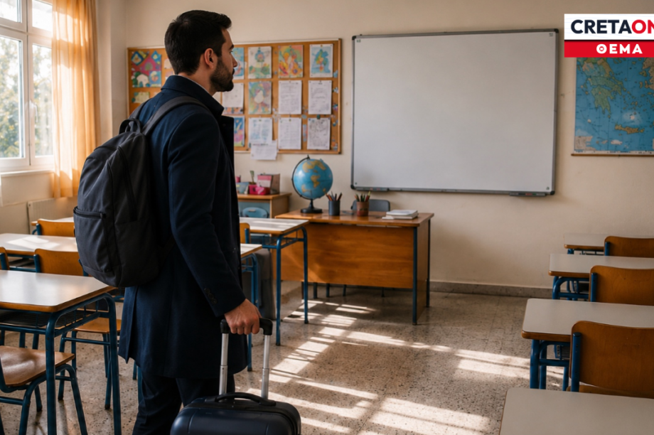Αναπληρωτές με μια βαλίτσα στο χέρι