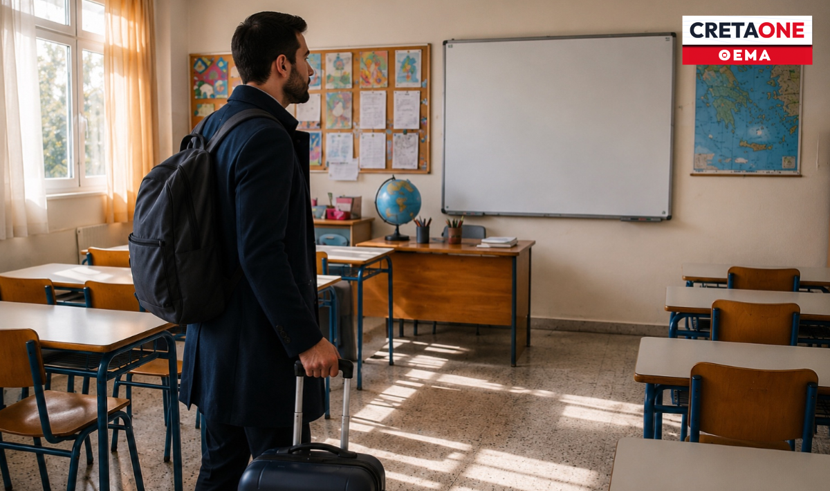 Αναπληρωτές με μια βαλίτσα στο χέρι