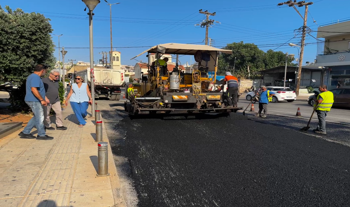 Ηράκλειο: Ολοκληρώθηκε και η ασφαλτόστρωση της οδού Νάθενα