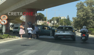 Ηράκλειο: Τροχαίο ατύχημα κάτω από την γέφυρα της Κνωσσού – Δείτε εικόνες