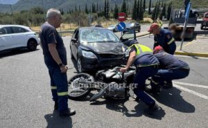 Λαμία: Σοβαρό τροχαίο με μηχανή – Τεράστιoς μετασχηματιστής έπεσε στο δρόμο (φώτο)