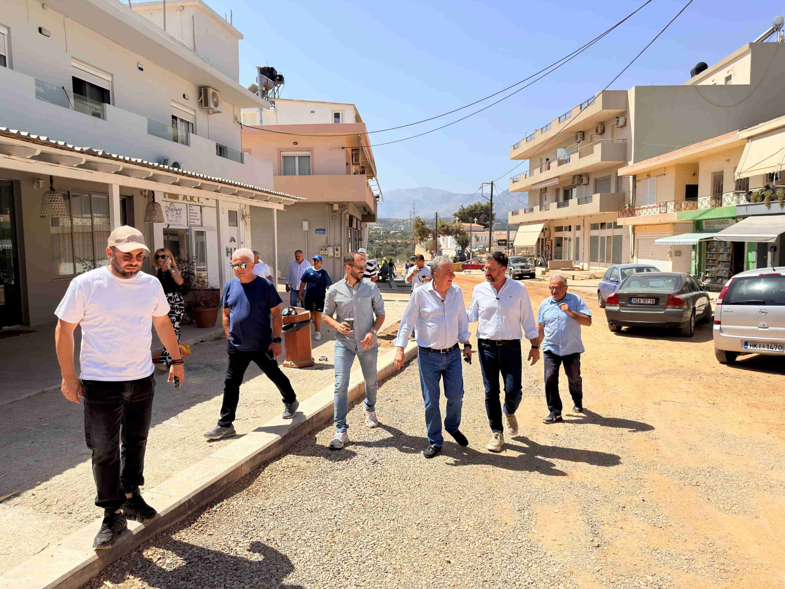 Στο έργο ανάπλασης της Ελευθερίου Βενιζέλου στο Γάζι Αρναουτάκης και Μποκέας – «Έργο που αλλάζει την εικόνα του Γαζίου»