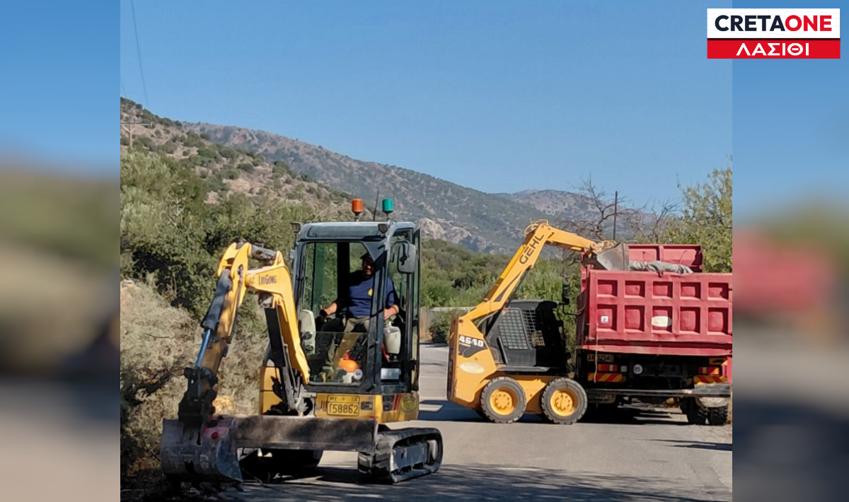Λασίθι: Συνεχίζονται οι παρεμβάσεις καθαρισμού στους επαρχιακούς δρόμους