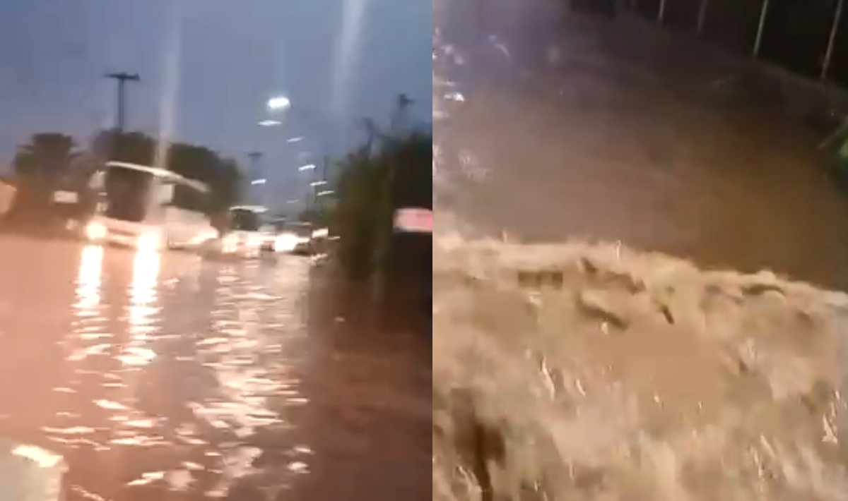 Κοκκίνη Χάνι: Σε ποτάμια μετατράπηκαν οι δρόμοι – Σημαντικά προβλήματα στην κυκλοφορία (Βίντεο)
