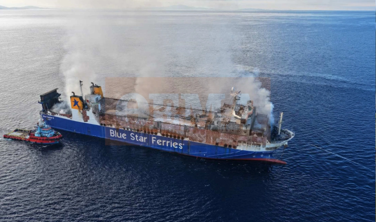 Έσβησε η φωτιά στο πλοίο στα ανοιχτά της Μυκόνου – Σε εξέλιξη η επιχείρηση διάσωσης του