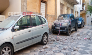 Ηράκλειο: Τμήμα μπαλκονιού κατέρρευσε από τον 4ο όροφο